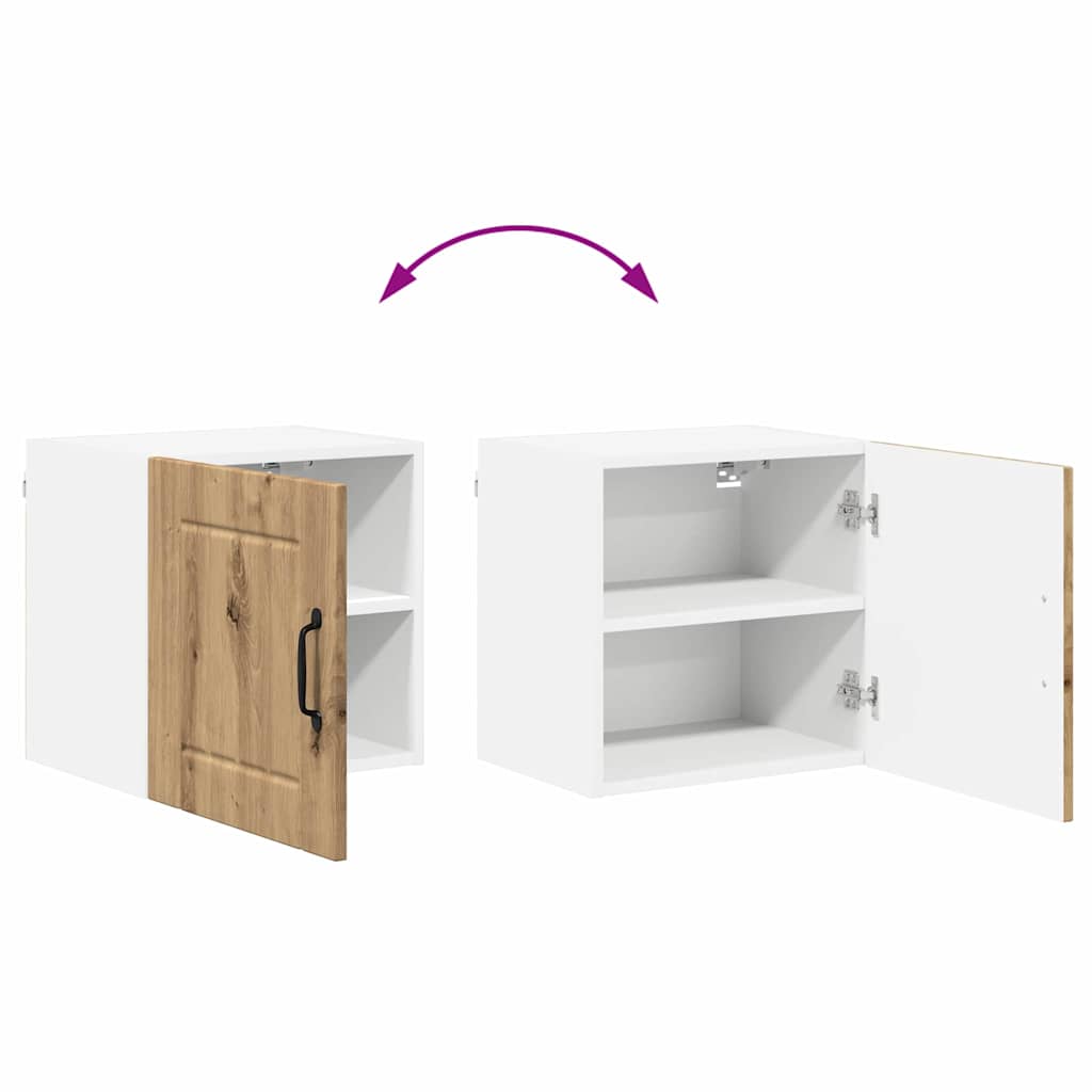 Dulap suspendat de bucatarie cu raft 2 pcs Stejar Artizanal — imaginea 13