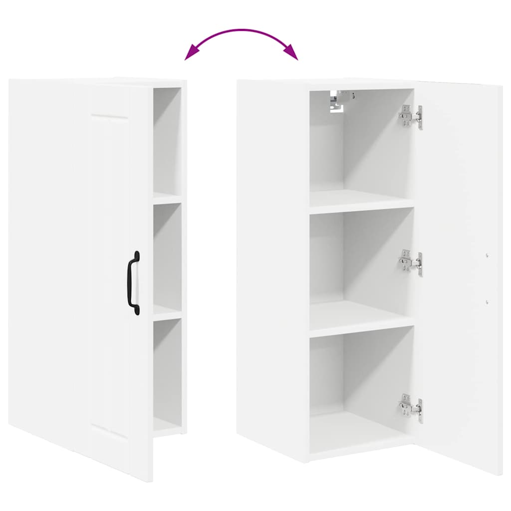 Dulap suspendat de bucatarie cu raft 2 pcs Alb 30 x 31 x 80 cm — imaginea 13