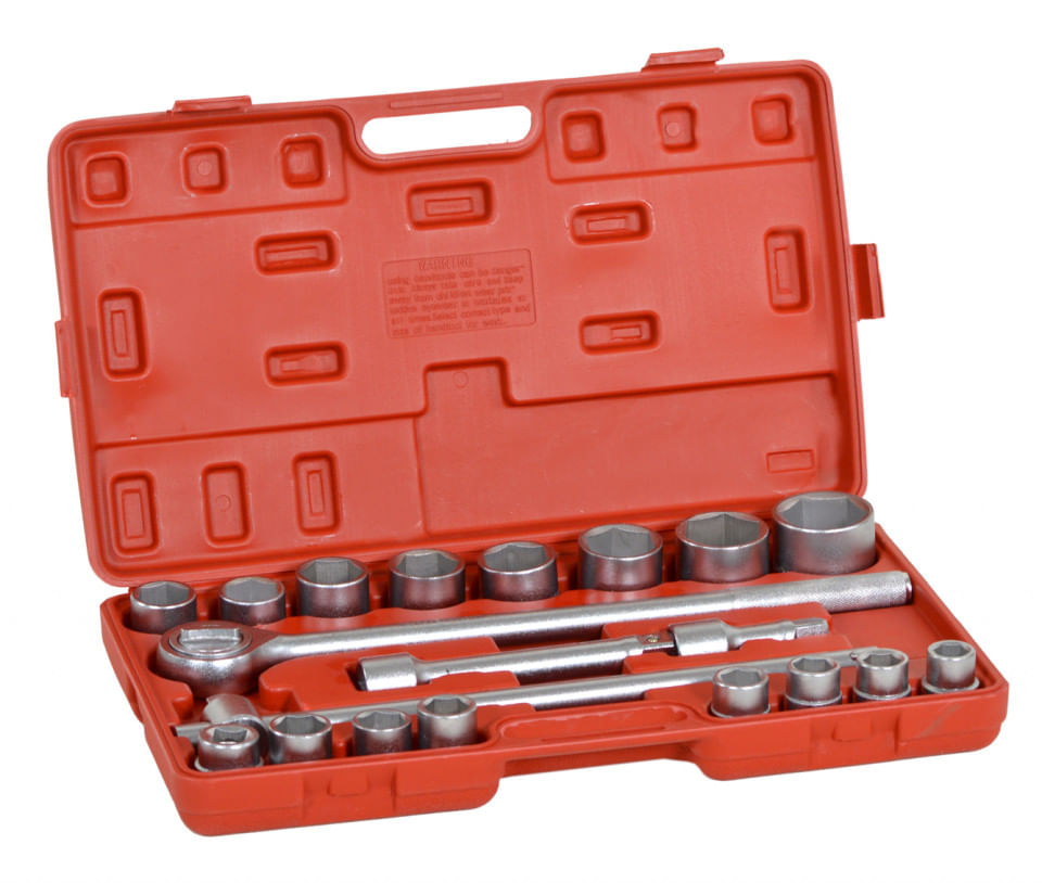 Set chei tubulare hexagon simplu cu antrenor 21 piese, 3/4", 19-50mm KraftDele KD304 — imaginea 2