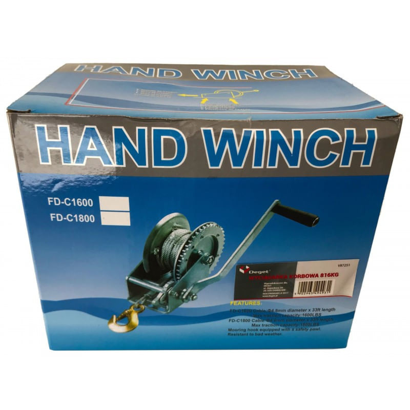 Troliu Manual 816kg 10m 4.8 mm VERKE V87251 — imaginea 3