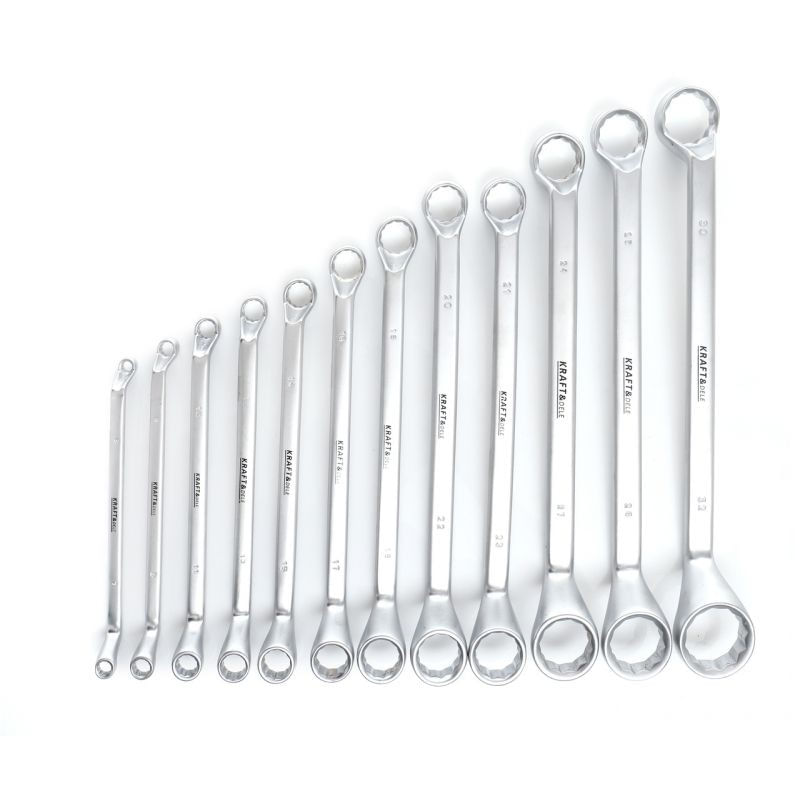 Set de 12 chei inelare cu dimensiuni combinate 6 - 32 mm pentu atelier auto — imaginea 5