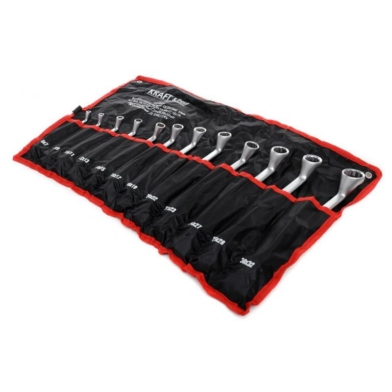 Set de 12 chei inelare cu dimensiuni combinate 6 - 32 mm pentu atelier auto — imaginea 6