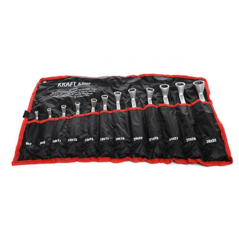 Set de 12 chei inelare cu dimensiuni combinate 6 - 32 mm pentu atelier auto — imaginea 7