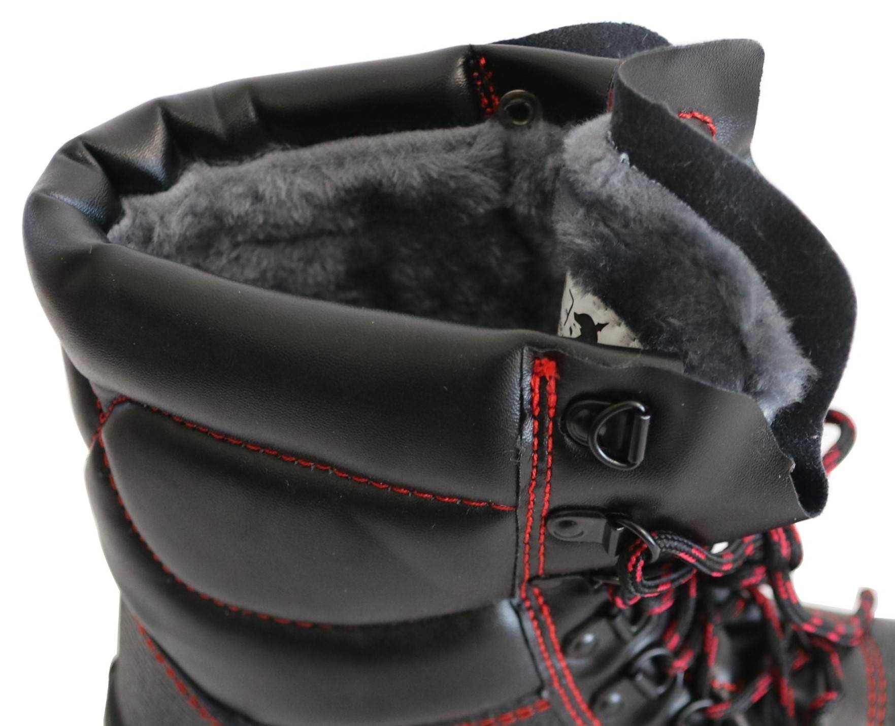 Bocanci inalti de protectie izolati bombeu din otel-BRWINTER Negru — imaginea 4