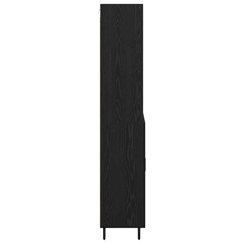 Bufet 2 pcs Stejar negru 69,5 x 34 x 180 cm Lemn compozit — imaginea 10