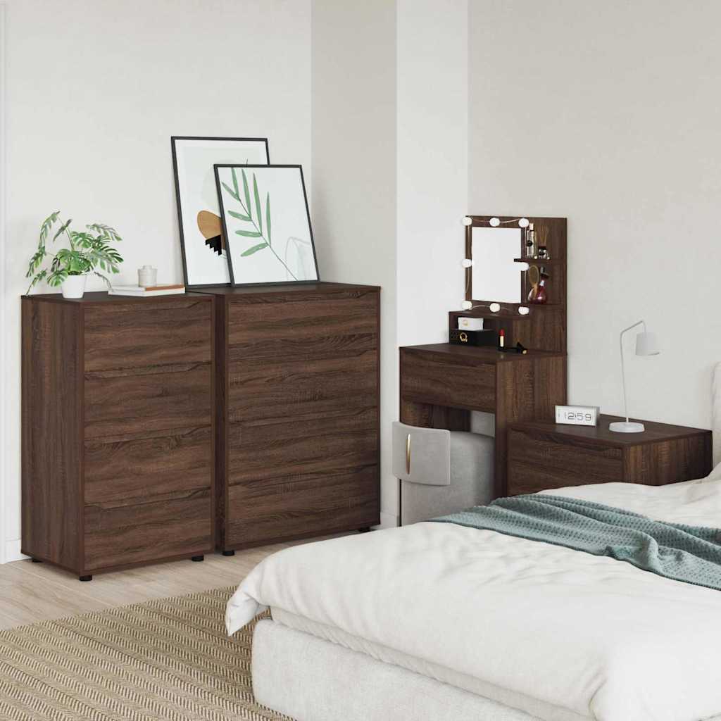 Dulapuri de depozitare 2 pcs Stejar inchis 60 x 48 x 105 cm — imaginea 5