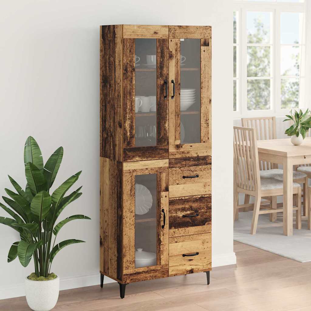 Bufet Pe perete Lemn Vechi 69,5 x 34 x 180 cm Lemn compozit — imaginea 5