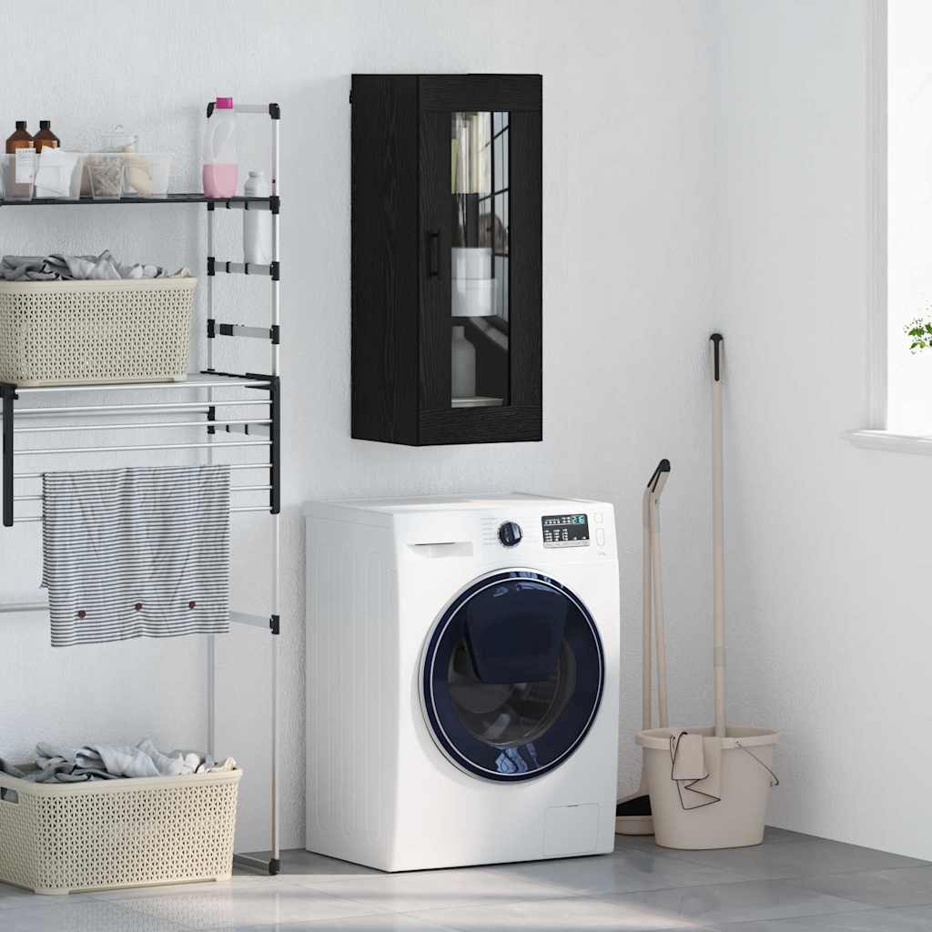 Dulap montat pe perete Stejar Negru 34,5 x 34 x 90 cm — imaginea 2