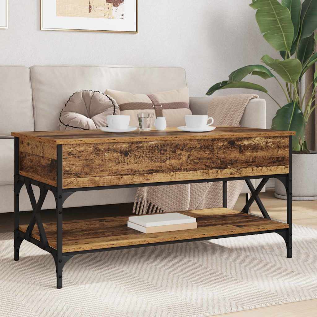 Masa de cafea Lemn Vechi 100 x 50 x 50 cm Lemn compozit — imaginea 5