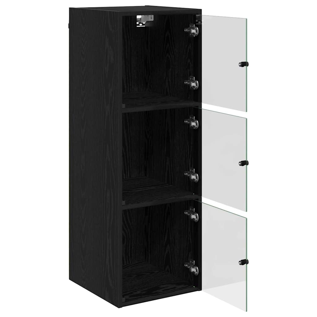 Dulap de perete Stejar Negru 35 x 37 x 102 cm Lemn compozit — imaginea 6