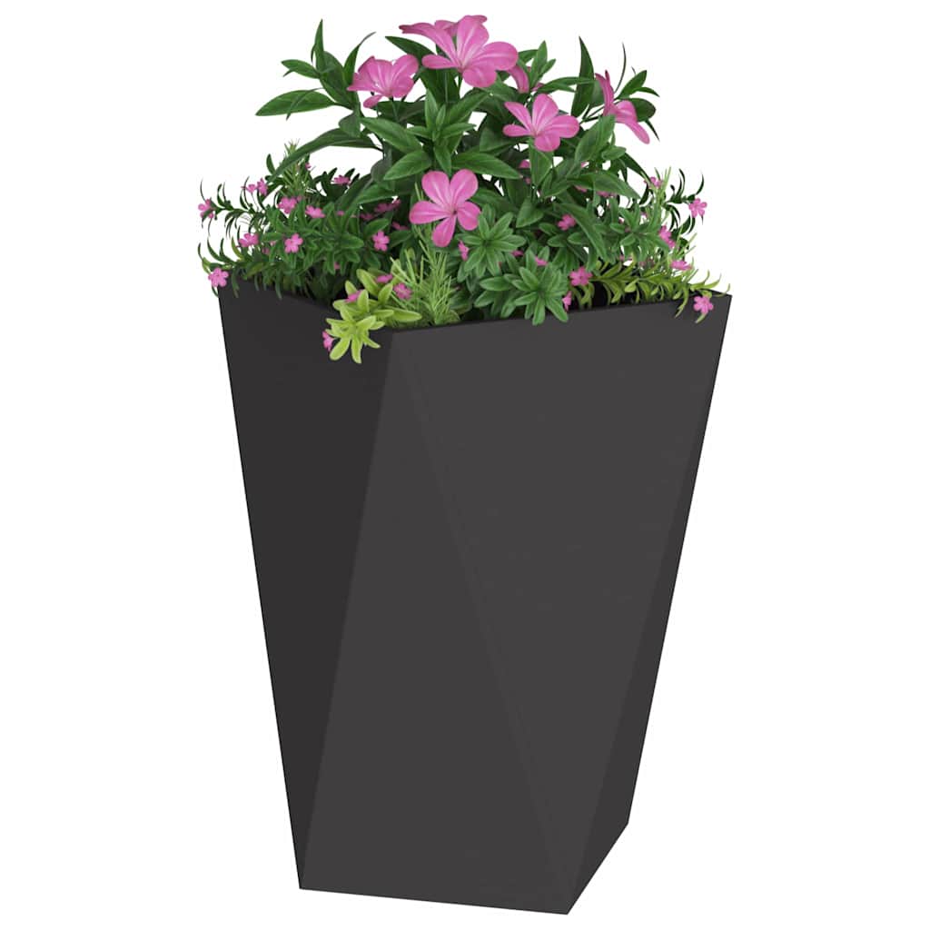 Jardiniera 2 pcs Negru 50 x 50 x 75 cm Otel — imaginea 4