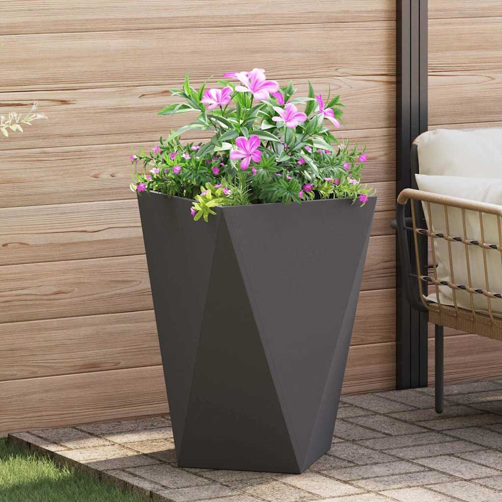 Jardiniera 2 pcs Negru 50 x 50 x 75 cm Otel — imaginea 5