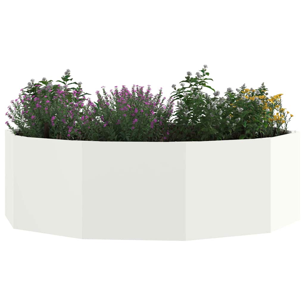 Jardiniera Alb 120 x 120 x 35 cm Otel — imaginea 4