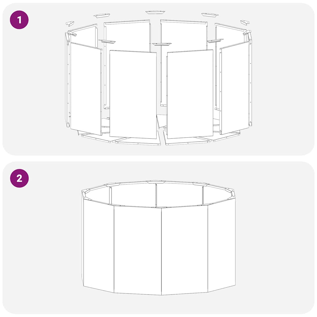 Jardiniera Negru 90 x 90 x 50 cm Otel — imaginea 9