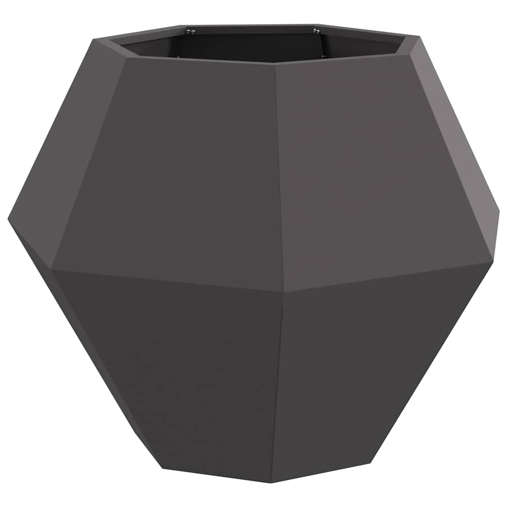 Jardiniera 2 pcs Negru 75 x 75 x 60 cm Otel — imaginea 6