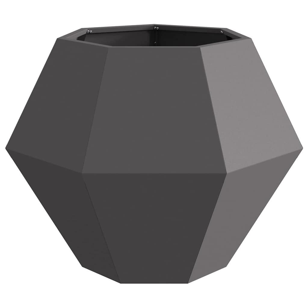 Jardiniera 2 pcs Negru 75 x 75 x 60 cm Otel — imaginea 7