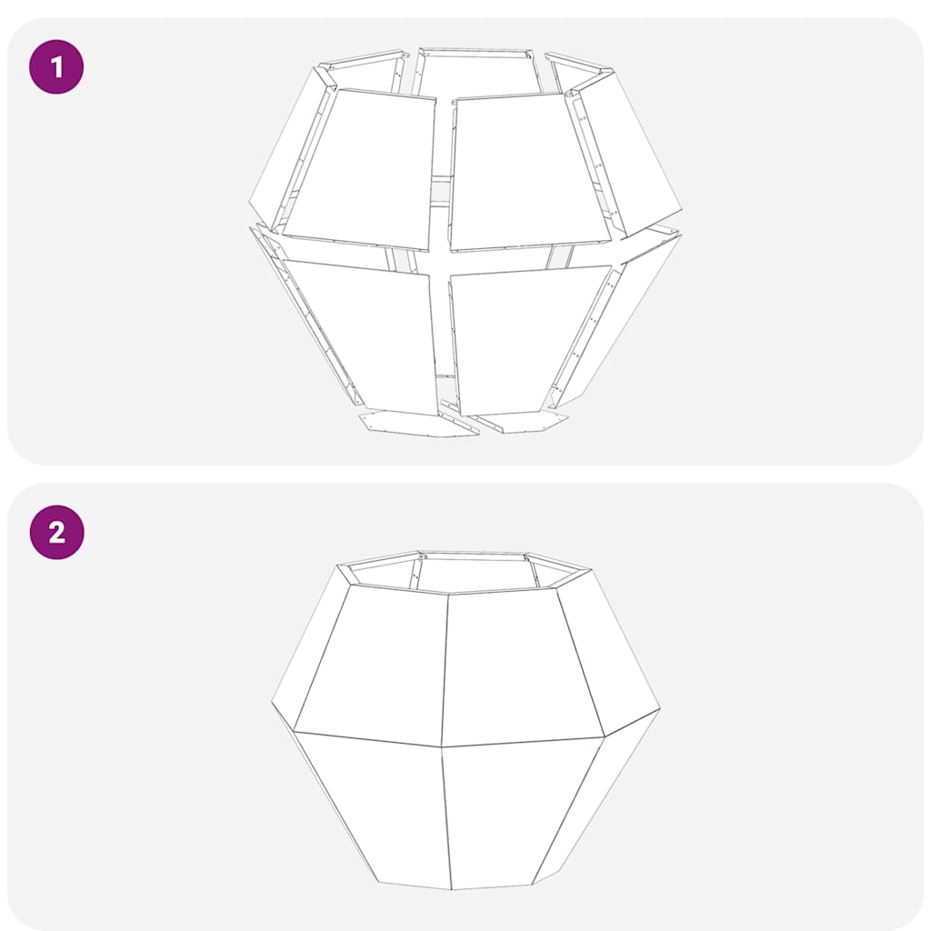 Jardiniera Argintiu 75 x 75 x 60 cm Otel Galvanizat — imaginea 9