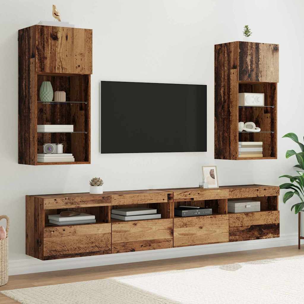 Sistem de TV montat pe perete Lemn Vechi 40,5 x 30 x 90 cm — imaginea 7