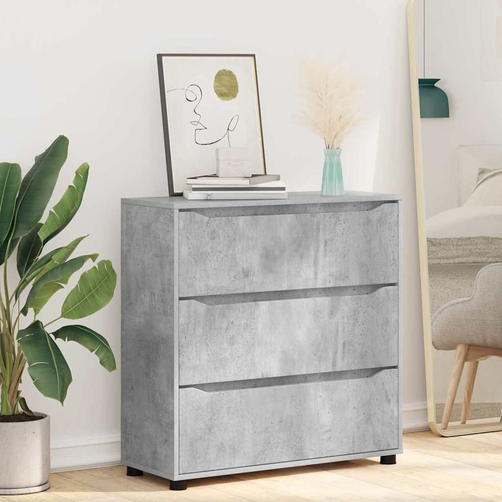 Dulap de depozitare Gri din beton 80 x 31 x 81 cm Lemn compozit — imaginea 2