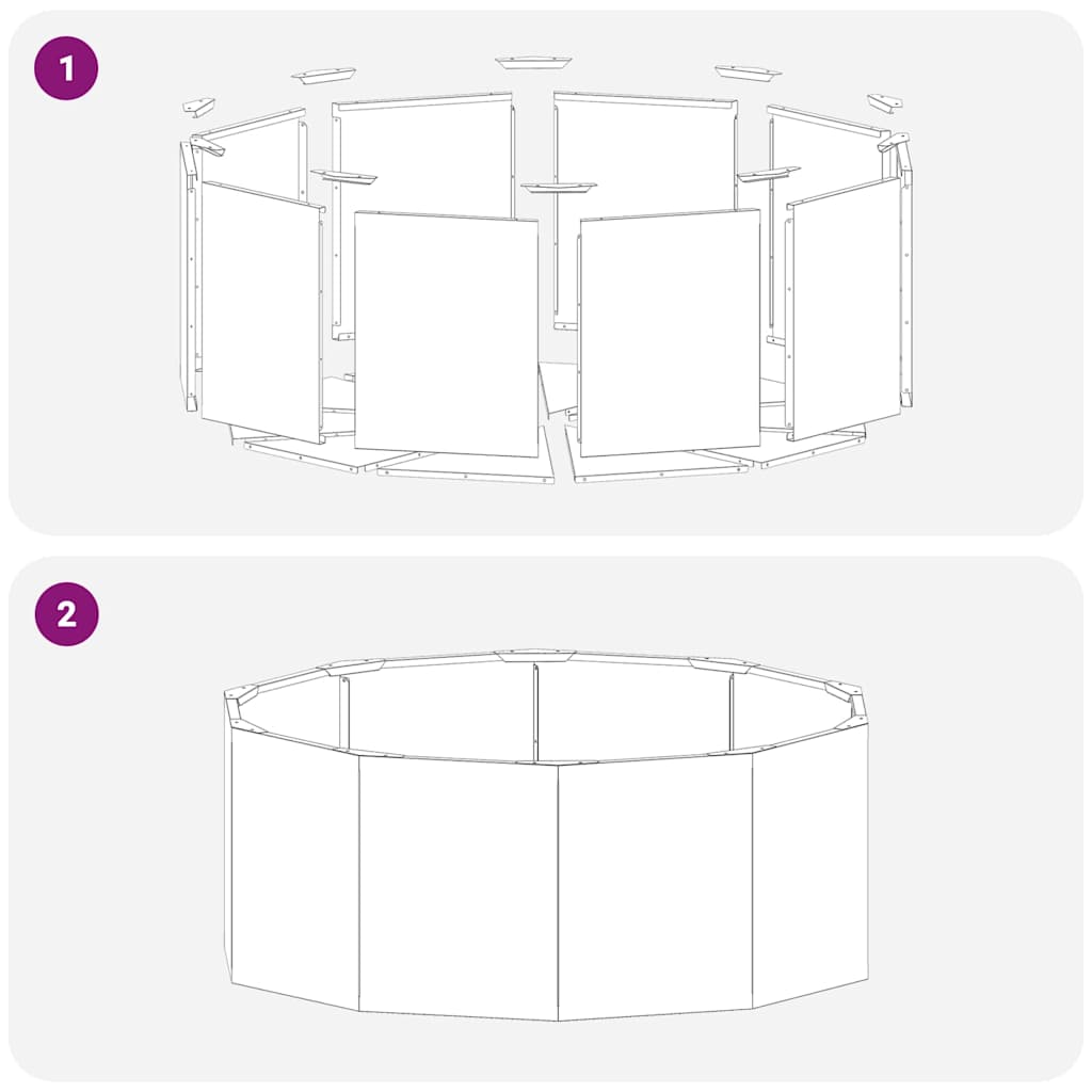 Jardiniera Ruginit 90 x 90 x 35 cm Otel rezistent de intemperii — imaginea 10