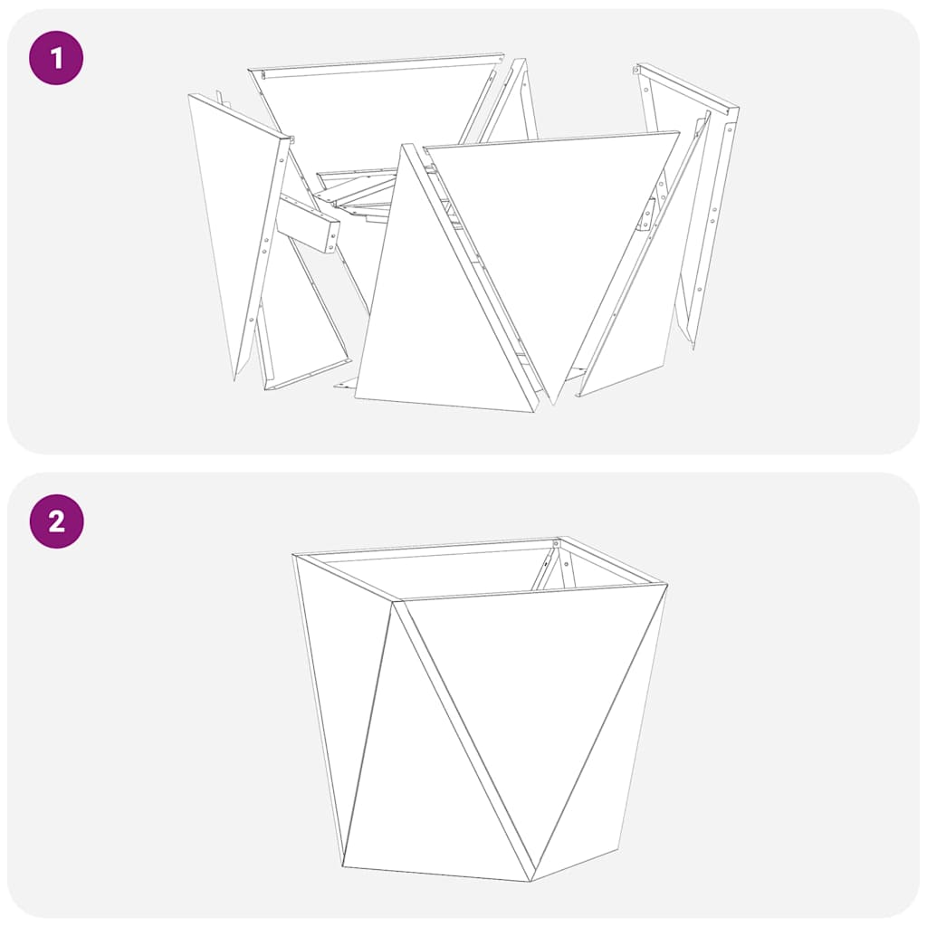 Jardiniera 2 pcs Ruginit 30 x 30 x 30 cm — imaginea 10
