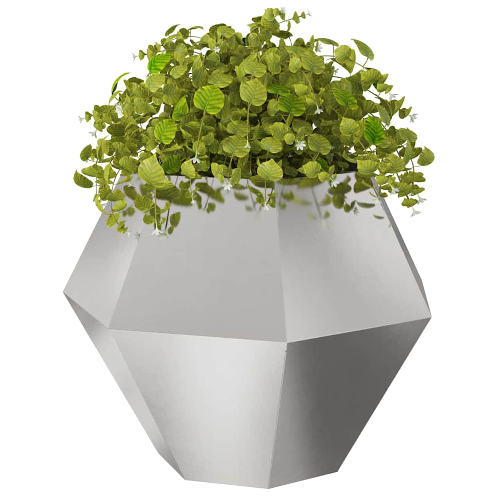 Jardiniera 2 pcs Argintiu 100 x 100 x 80 cm Otel inoxidabil — imaginea 4