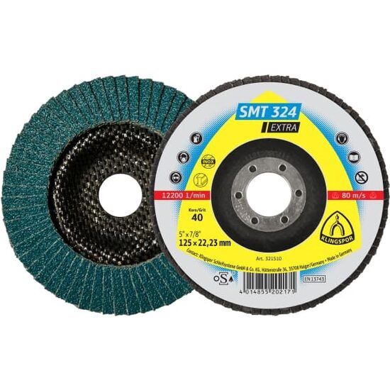 Disc lamelare frontale SMT 324, 125 x 22,23 mm Granula 80 Curbat, Klingspor 321514