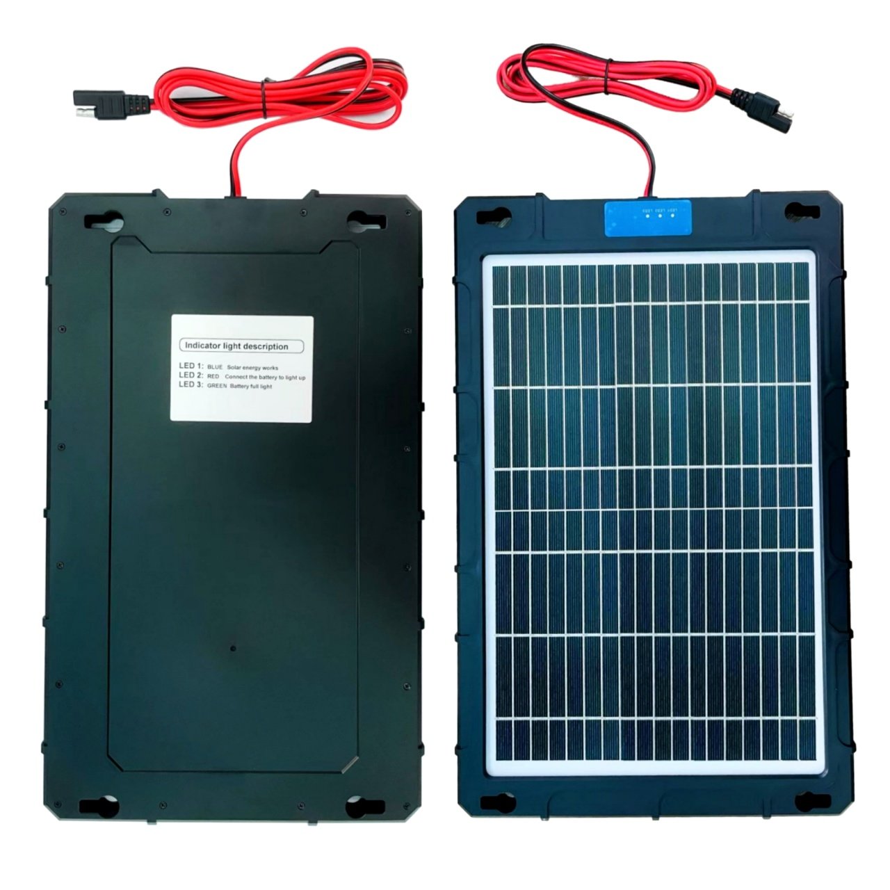 Incarcator solar auto Techstar 12W Waterproof, pentru baterii 12V, panou portabil cu cleme crocodil, mufa bricheta