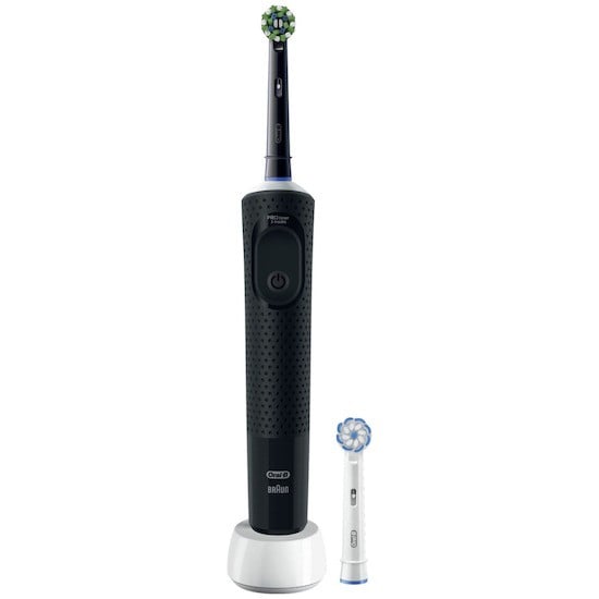 Periuta de dinti electrica Oral-B Vitality Pro, Curatare 2D, 3 programe, 1 Incarcator, 2 rezerve, Negru