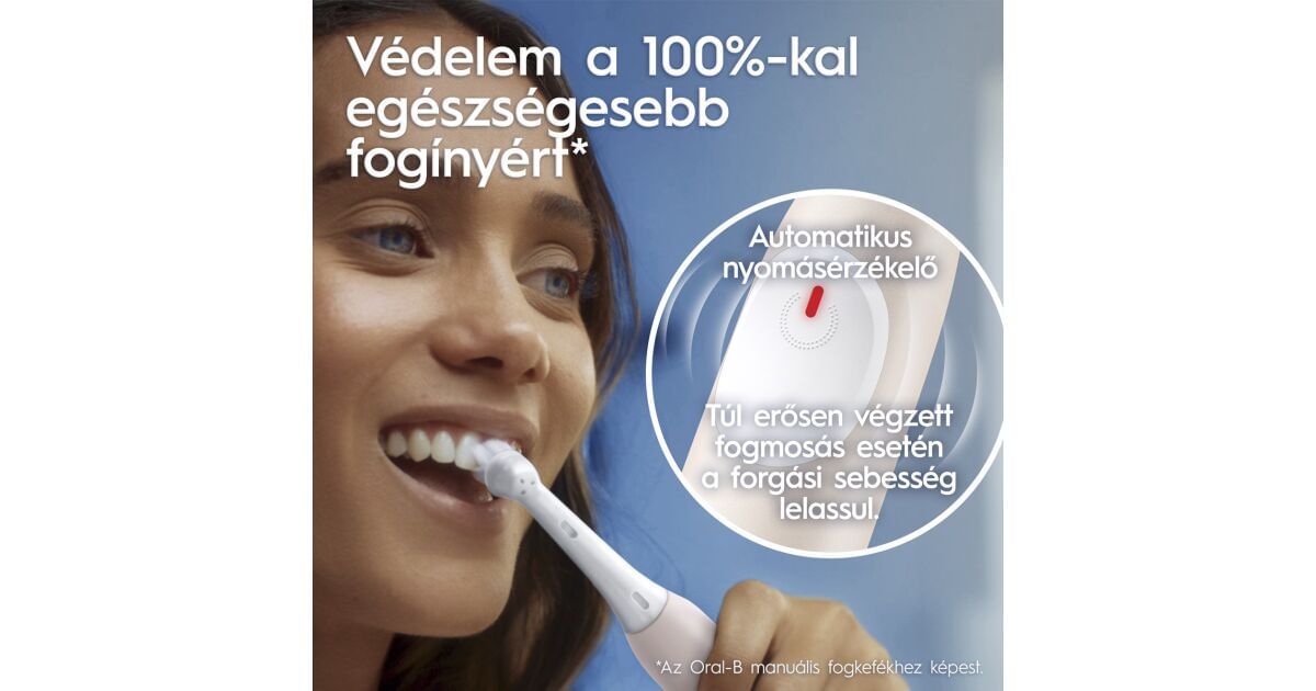 Periuta de dinti electrica Oral-B iO2 Calm Pink, 3 Programe, 1 Incarcator, 1 Capat, Roz Prafuit