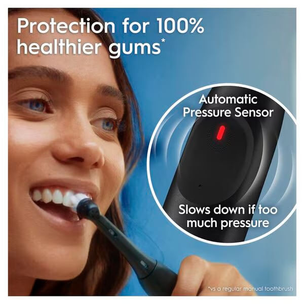 Periuta de dinti electrica Oral-B iO2 Night Black, 3 Programe, 1 Incarcator, 1 Capat, Negru