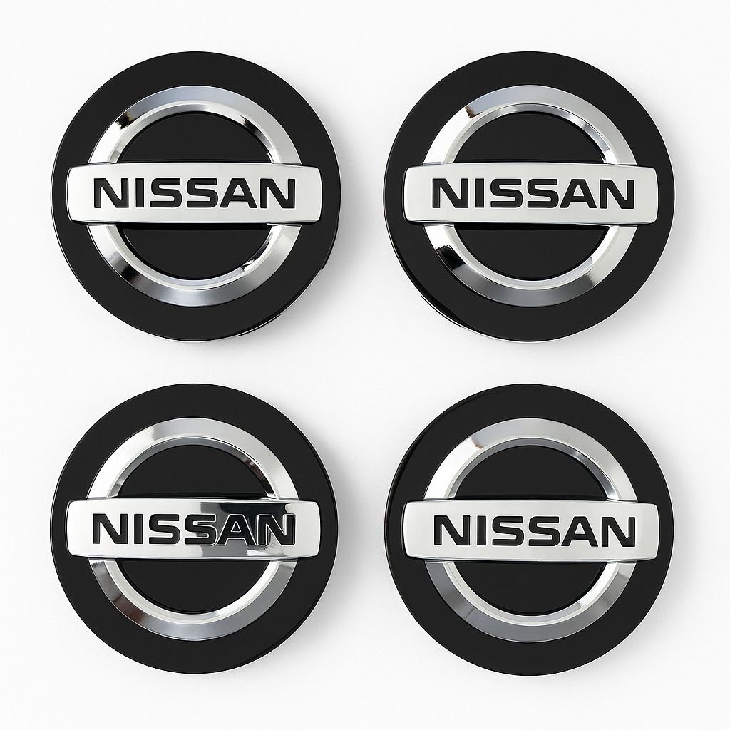 Set 4 Capace Jante Aliaj Nissan – 60mm Negre - imagine 3