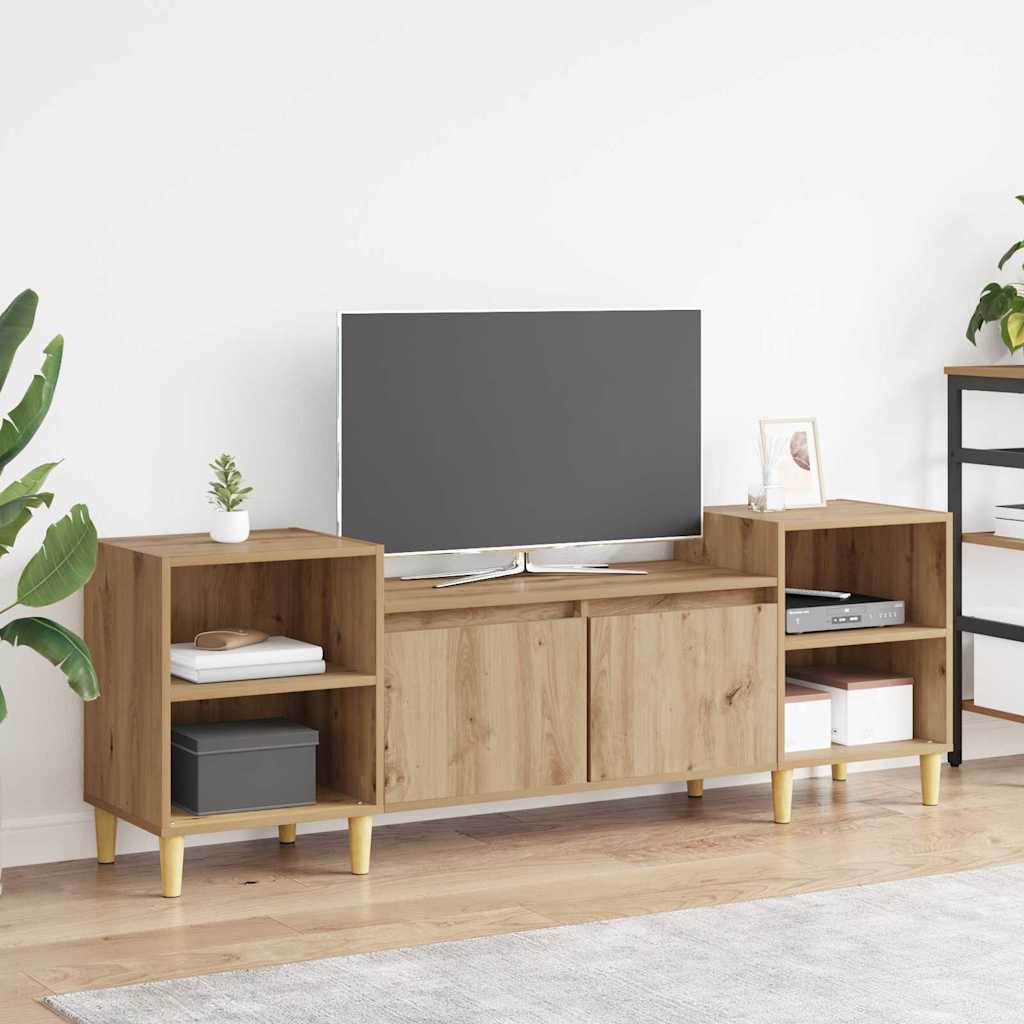 Cabinet TV Stejar Artizanal 160 x 35 x 55 cm Lemn compozit — imaginea 2