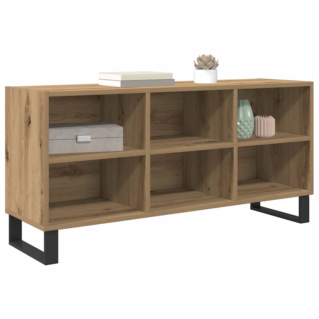 Cabinet TV Stejar Artizanal 103,5 x 30 x 50 cm Lemn compozit — imaginea 4