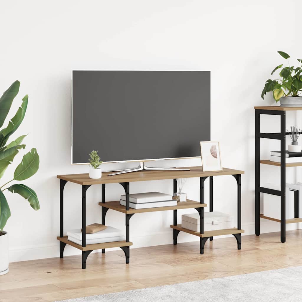 Cabinet TV Stejar Artizanal 102 x 35 x 45,5 cm — imaginea 2