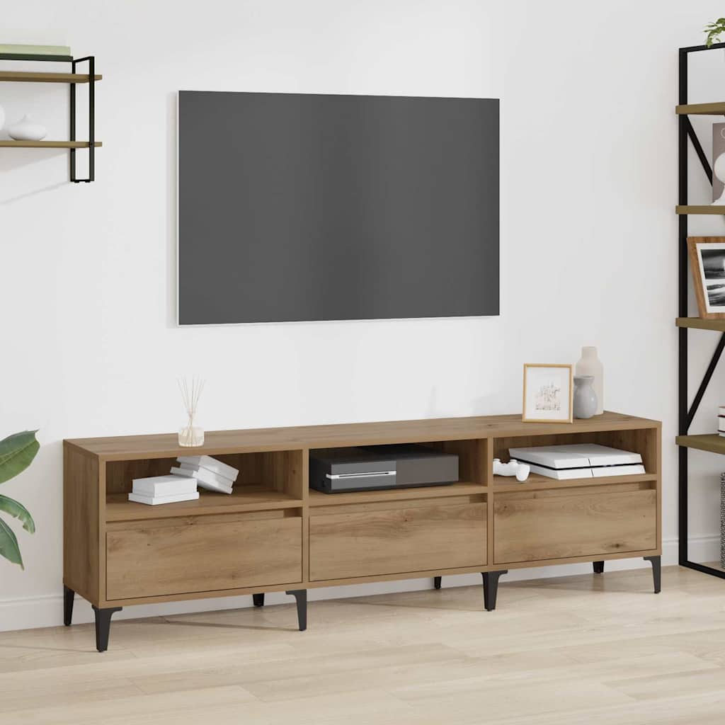 Cabinet TV stejar artizanal 150 x 30 x 44.5 cm Lemn compozit — imaginea 2