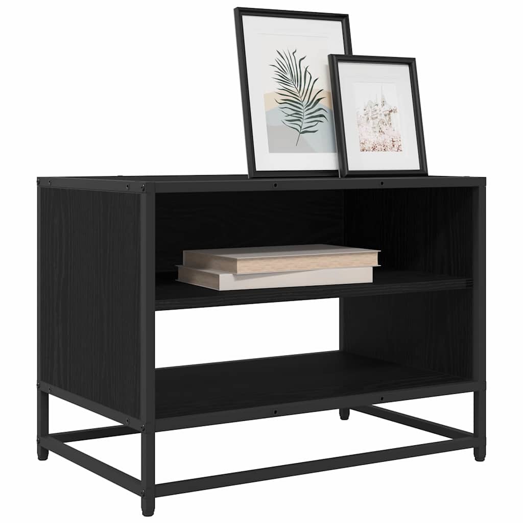 Cabinet TV Stejar negru 61 x 40 x 46 cm Lemn compozit — imaginea 3