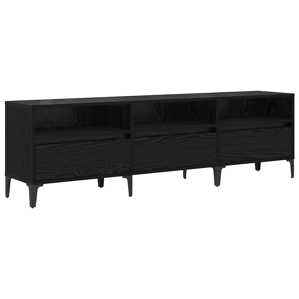 Cabinet TV Stejar negru 150 x 30 x 44.5 cm Lemn compozit — imaginea 2