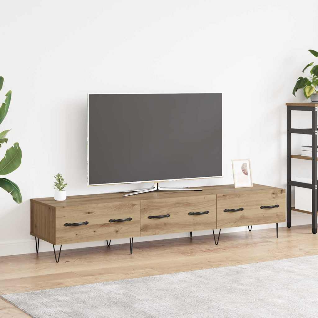 Cabinet TV stejar artizanal 150 x 36 x 30 cm Lemn compozit — imaginea 2