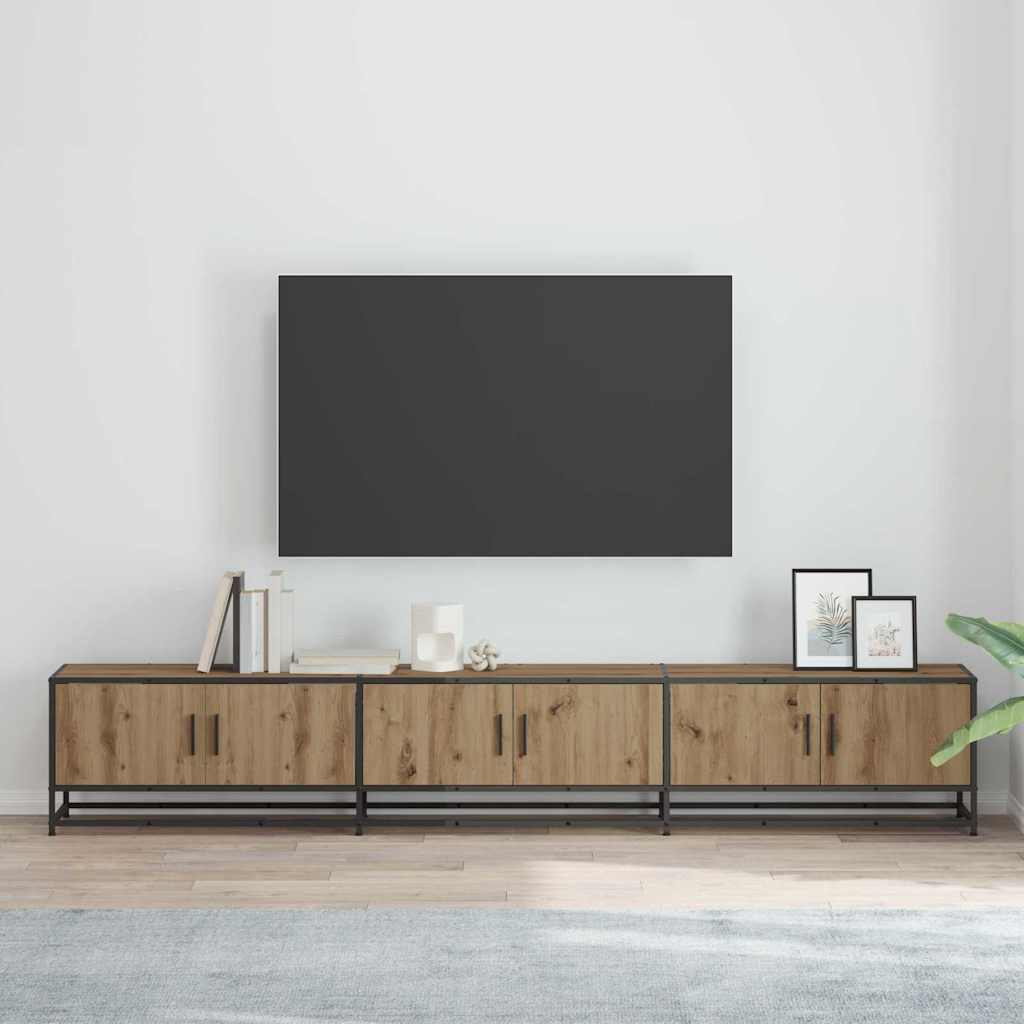 Cabinet TV stejar artizanal 240 x 35 x 41 cm Lemn compozit — imaginea 2
