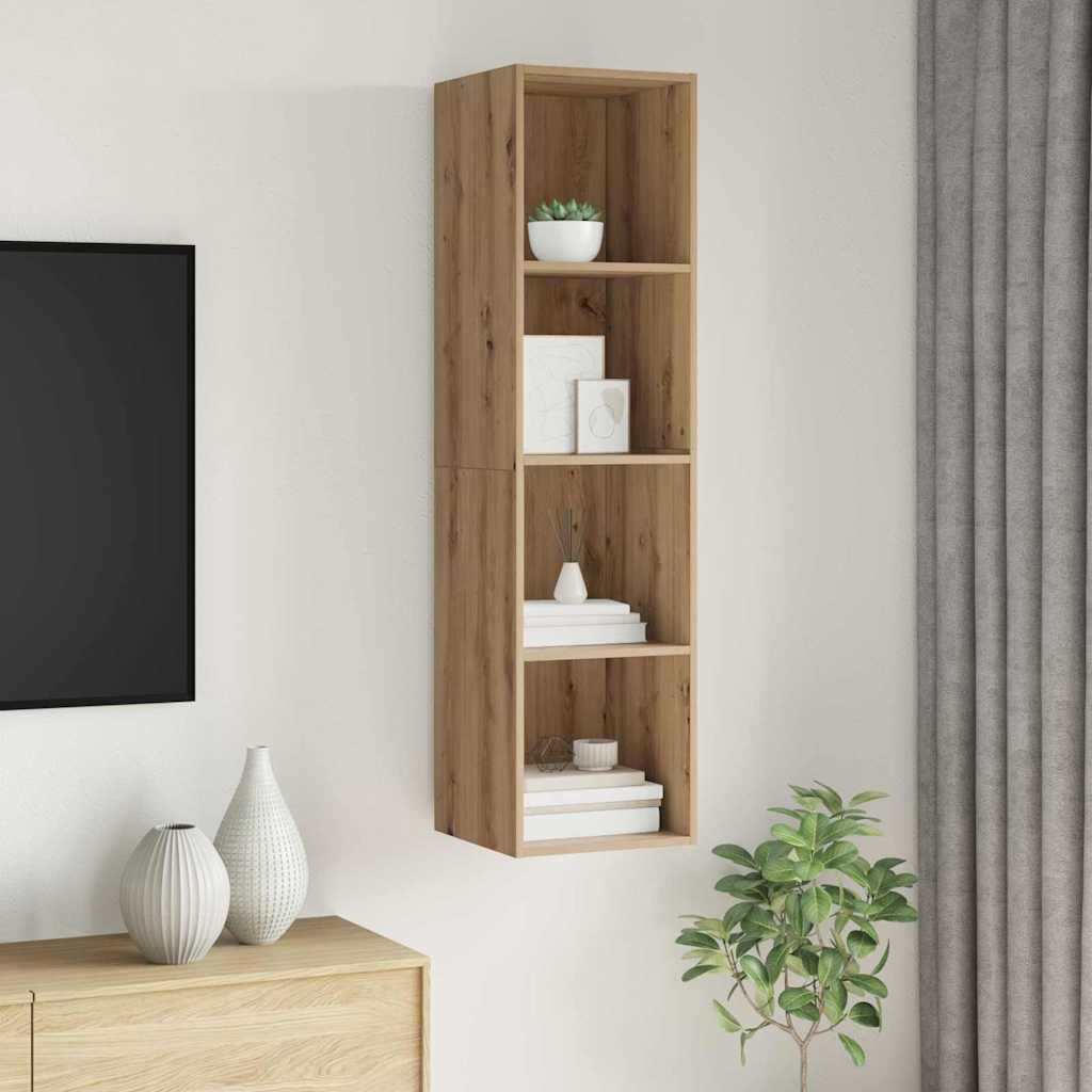 Cabinet TV stejar artizanal 37 x 37 x 142.5 cm Lemn compozit — imaginea 2
