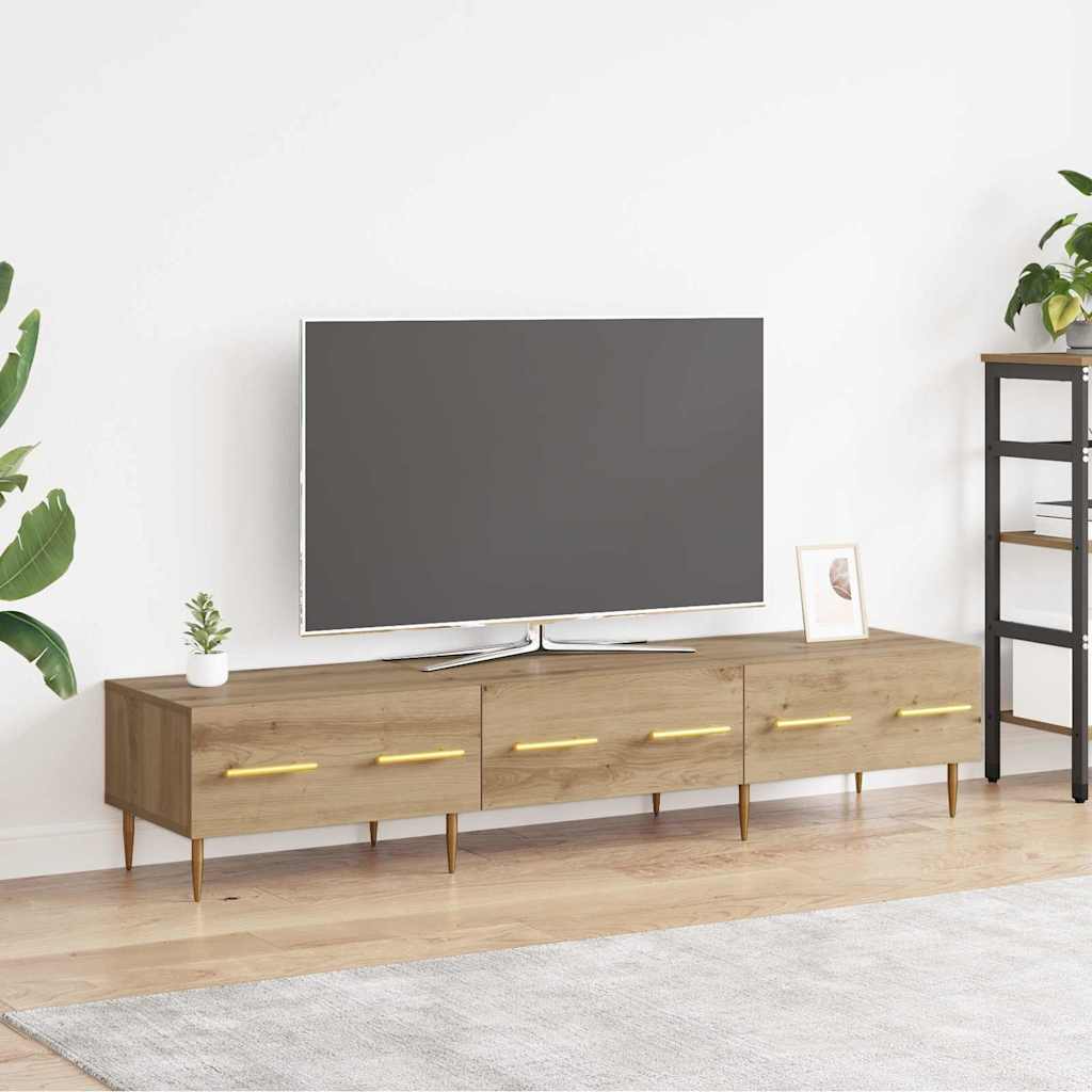 Cabinet TV Stejar Artizanal 150 x 36 x 30 cm Lemn compozit — imaginea 2