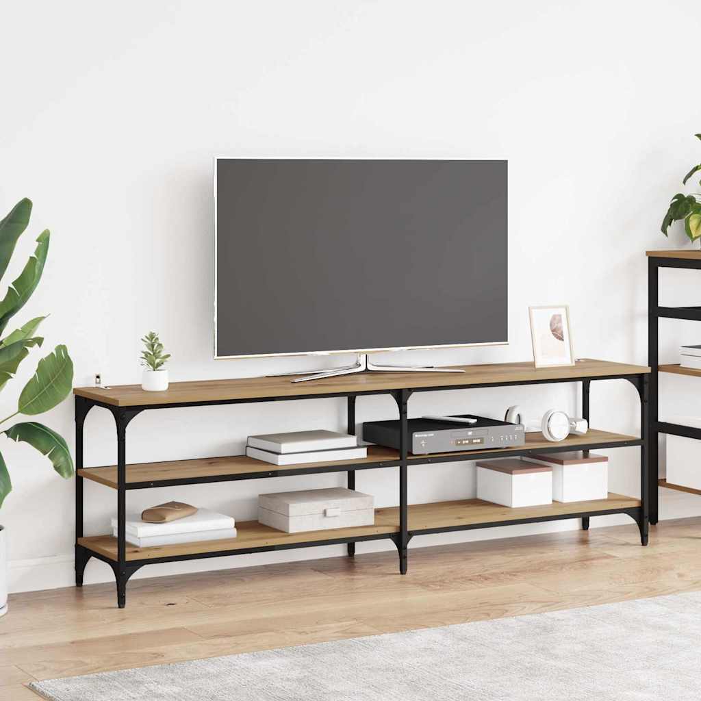 Cabinet TV Stejar Artizanal 160 x 30 x 50 cm — imaginea 2