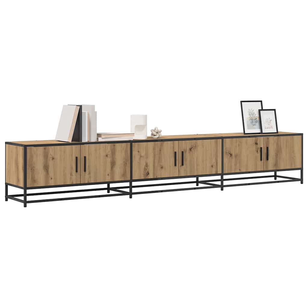 Cabinet TV stejar artizanal 240 x 35 x 41 cm Lemn compozit — imaginea 3