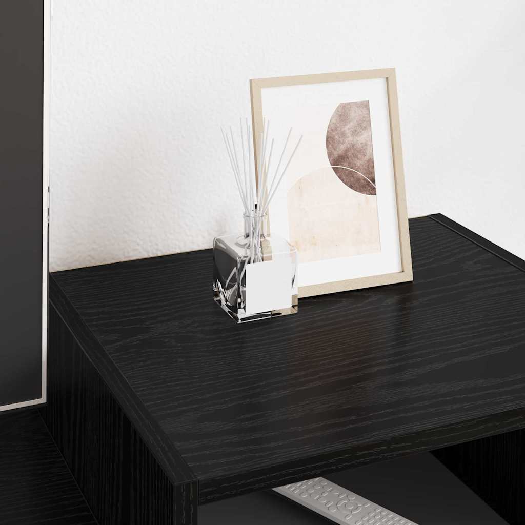 Cabinet TV Stejar Negru 160 x 35 x 55 cm Lemn compozit — imaginea 5