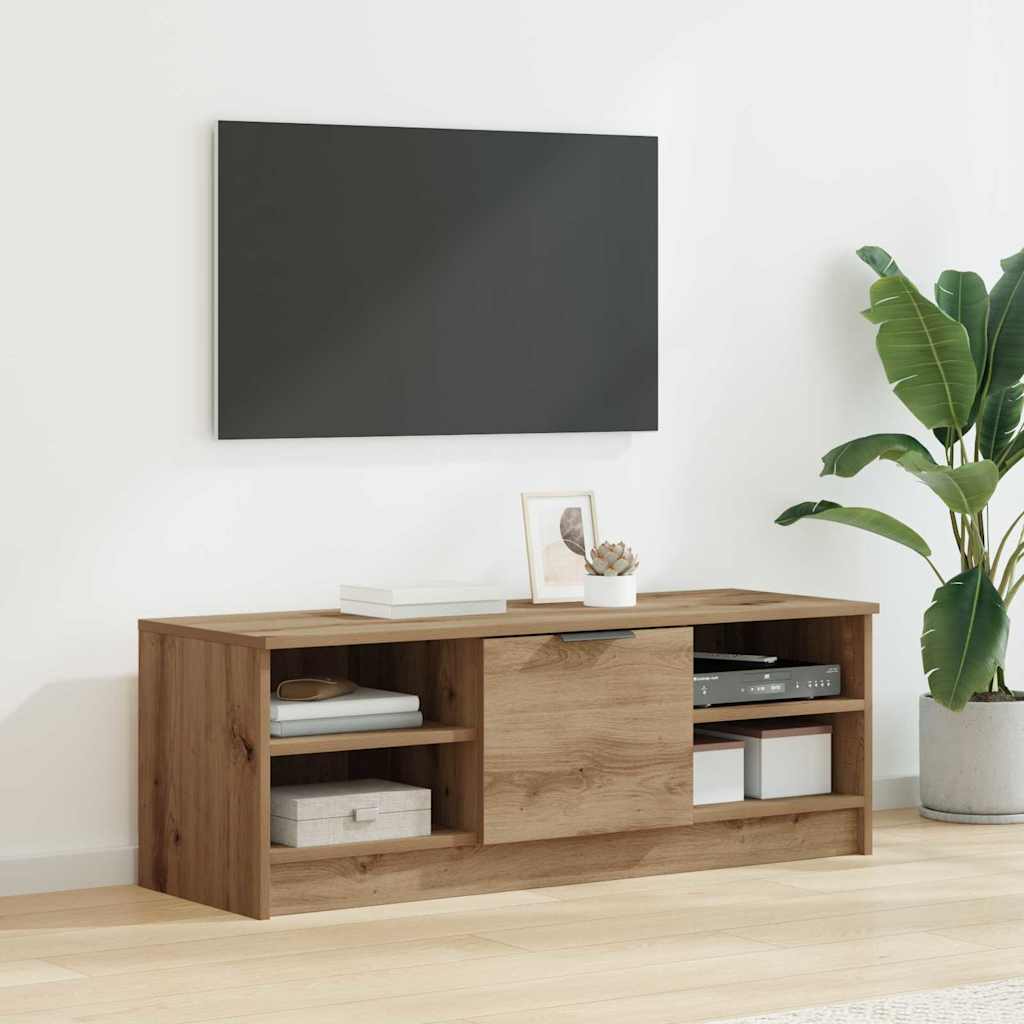 Cabinet TV Stejar Artizanal 102 x 35 x 36,5 cm Lemn compozit — imaginea 2