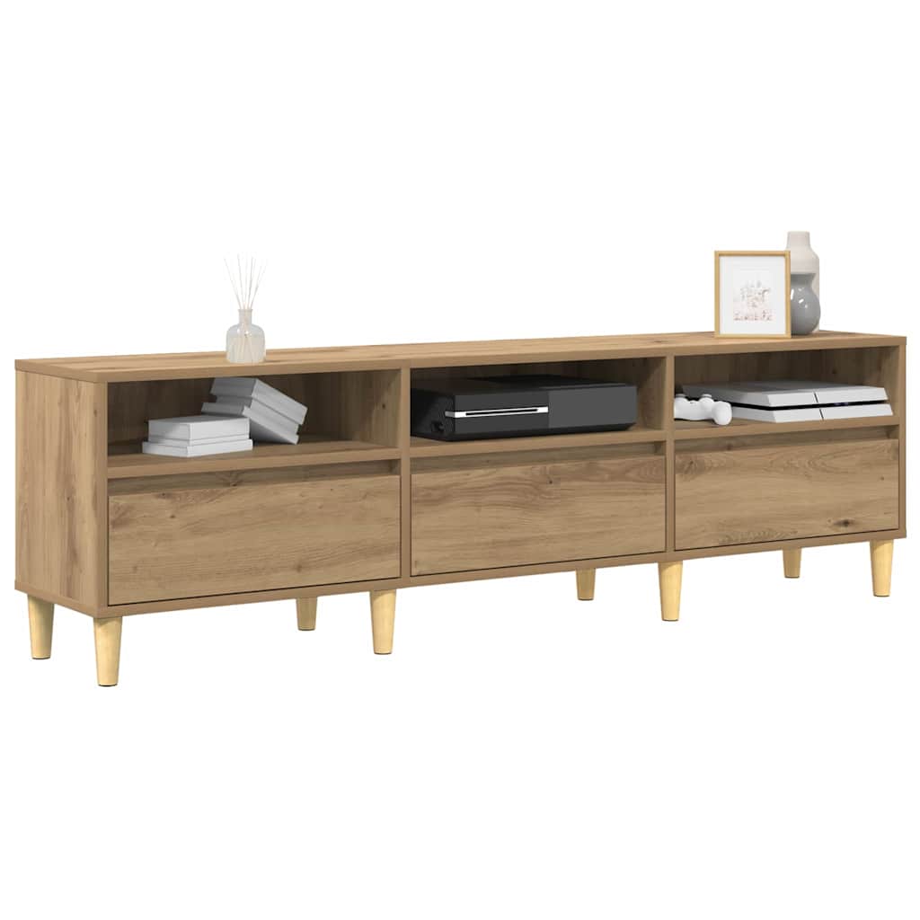 Cabinet TV stejar artizanal 150 x 30 x 45 cm Lemn compozit — imaginea 3