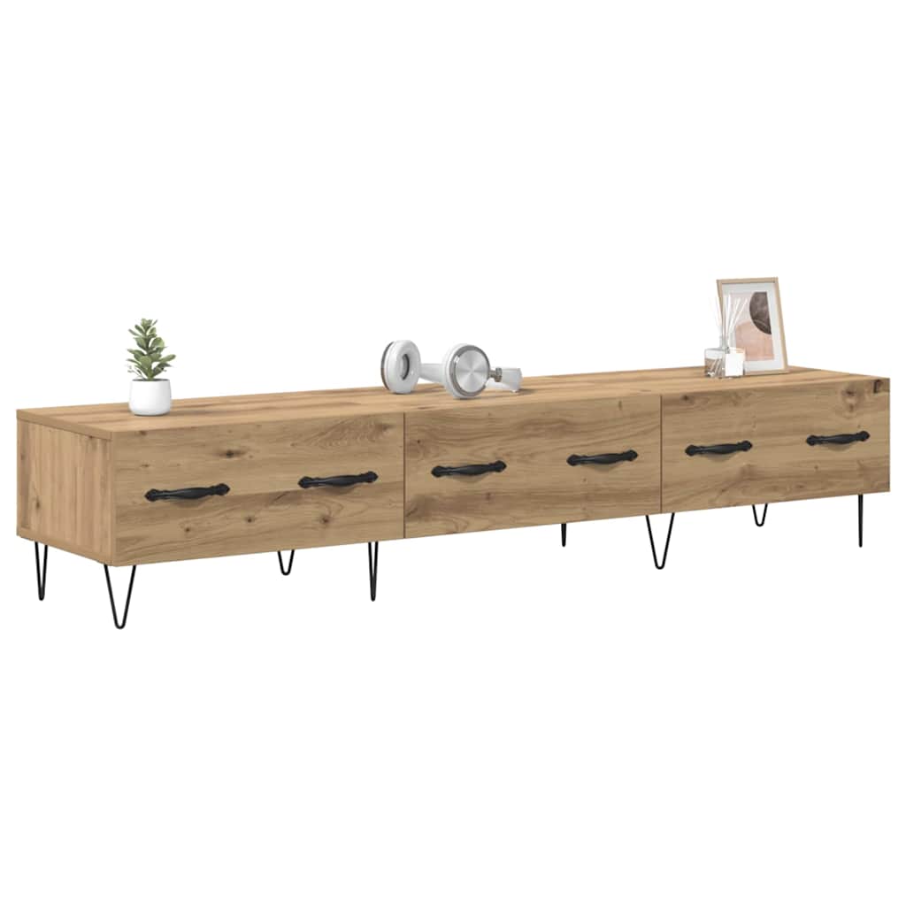 Cabinet TV stejar artizanal 150 x 36 x 30 cm Lemn compozit — imaginea 4