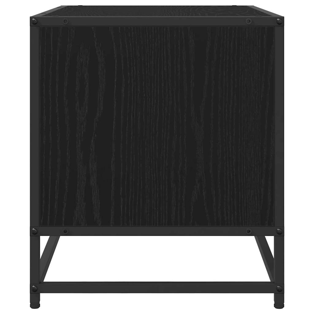 Cabinet TV Stejar negru 61 x 40 x 46 cm Lemn compozit — imaginea 6