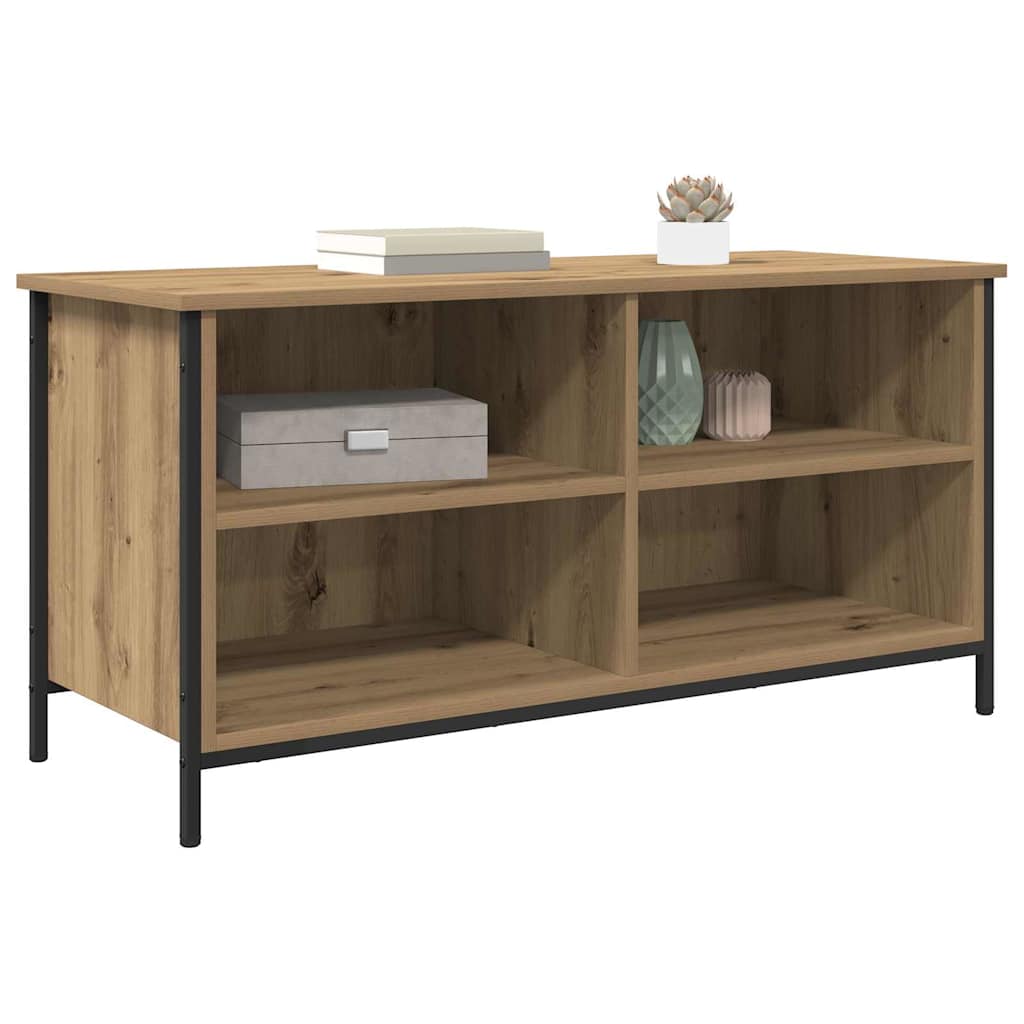 Cabinet TV Stejar Artizanal 100 x 40 x 50 cm Lemn compozit — imaginea 4